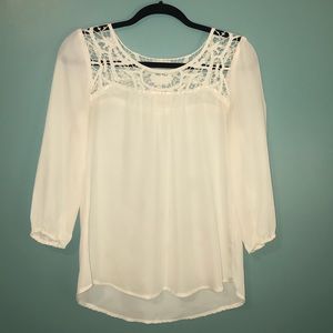 Long sleeve sheer top